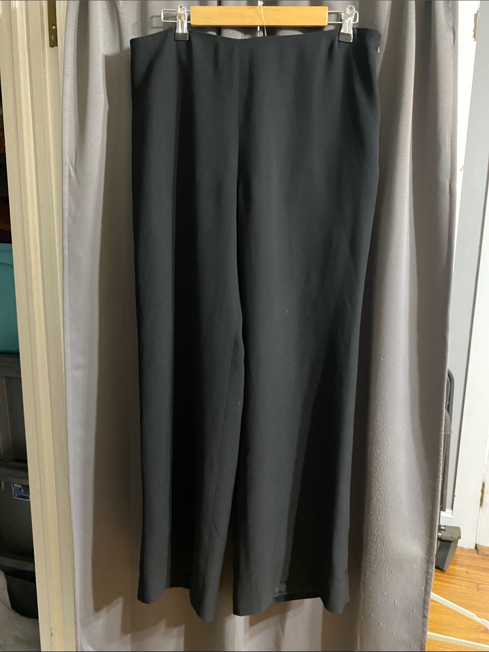 Ralph Lauren Black and Dark Green Label Trousers WO SIZE 16W SIDE‎ ZIPPER EUC